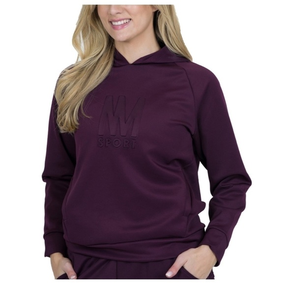 Nicole Miller Sport Purple Hooded Sweater with Pockets - Picture 1 of 9